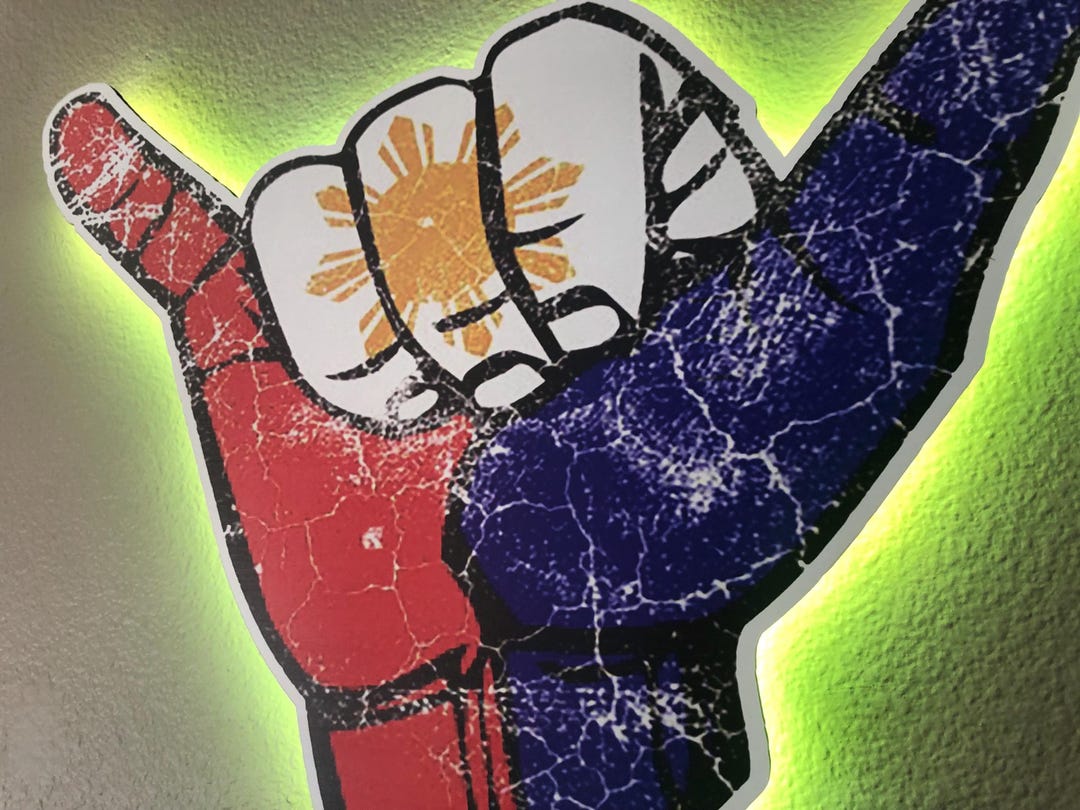 Filipino Flag Shaka Hand Sign, Color Changing LED - Etsy