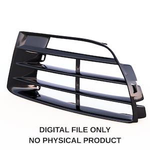 May include: A glossy black car part with three horizontal bars and a curved design. The part has a sleek, modern appearance and is set against a white background. Text at the bottom reads: DIGITAL FILE ONLY, NO PHYSICAL PRODUCT.