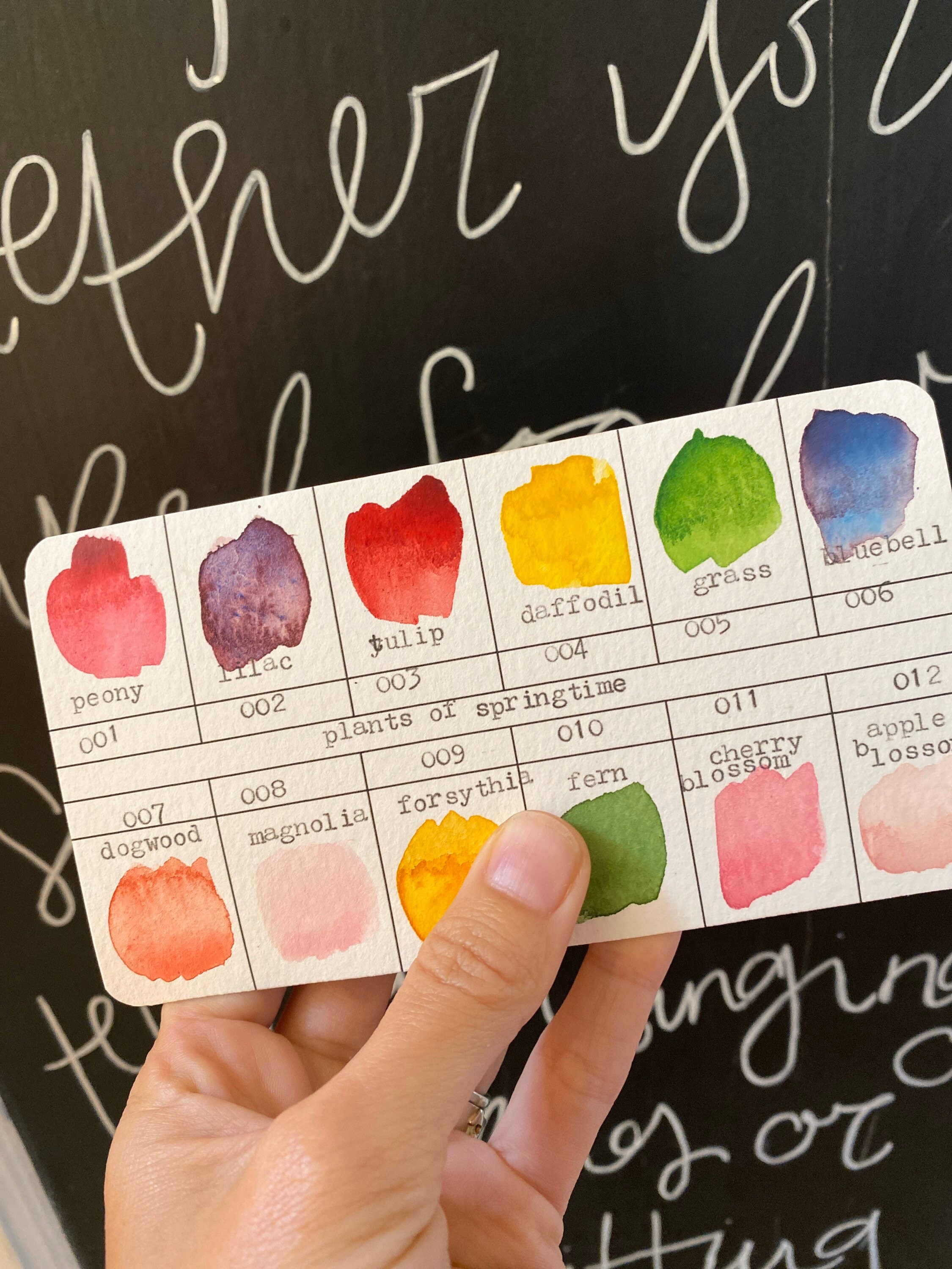 Paint Swatch Cards Etsy UK