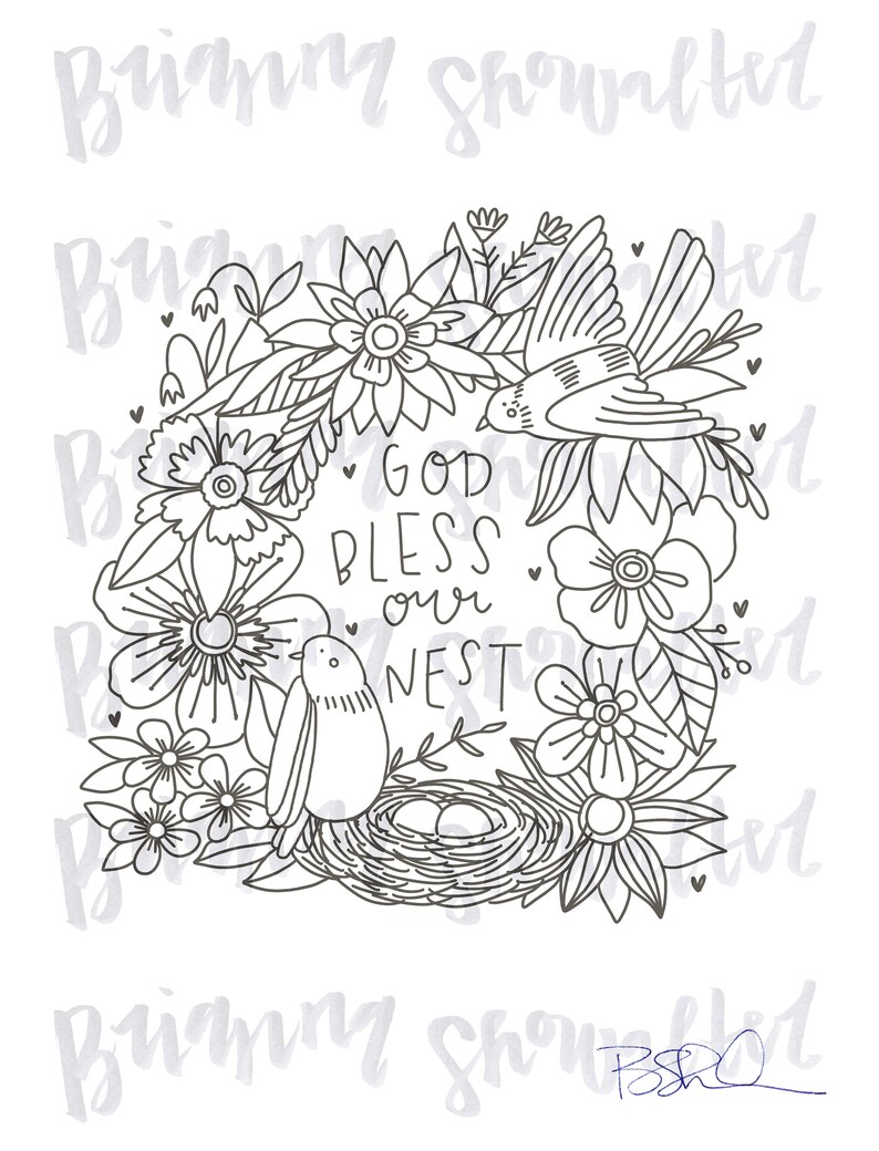 God Bless Our Nest Printable | Etsy