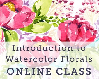 Cours en ligne sur les fleurs à l'aquarelle