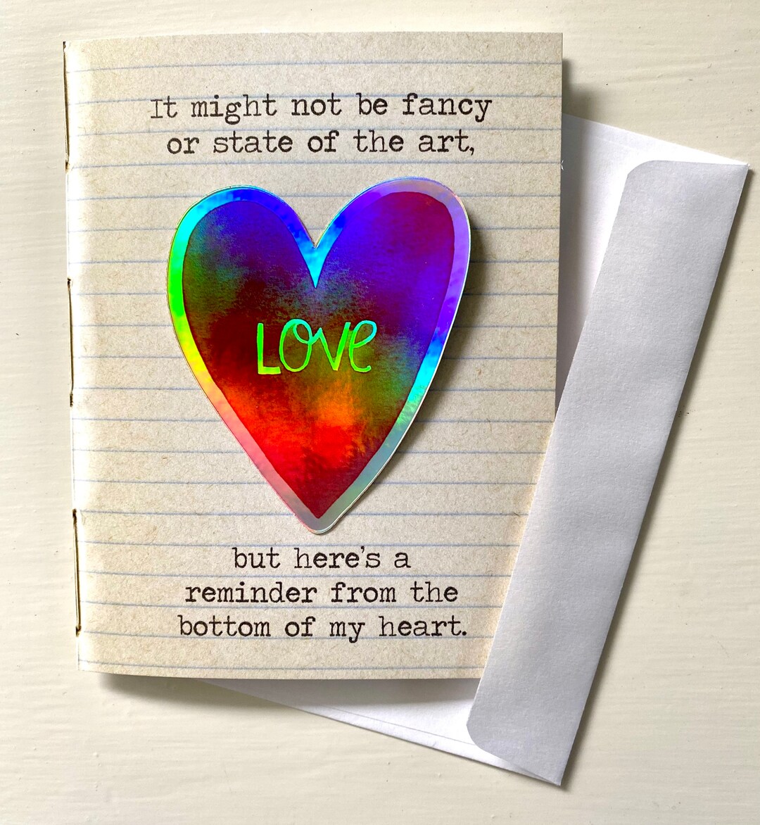 Love Heart Sticker Card - Etsy