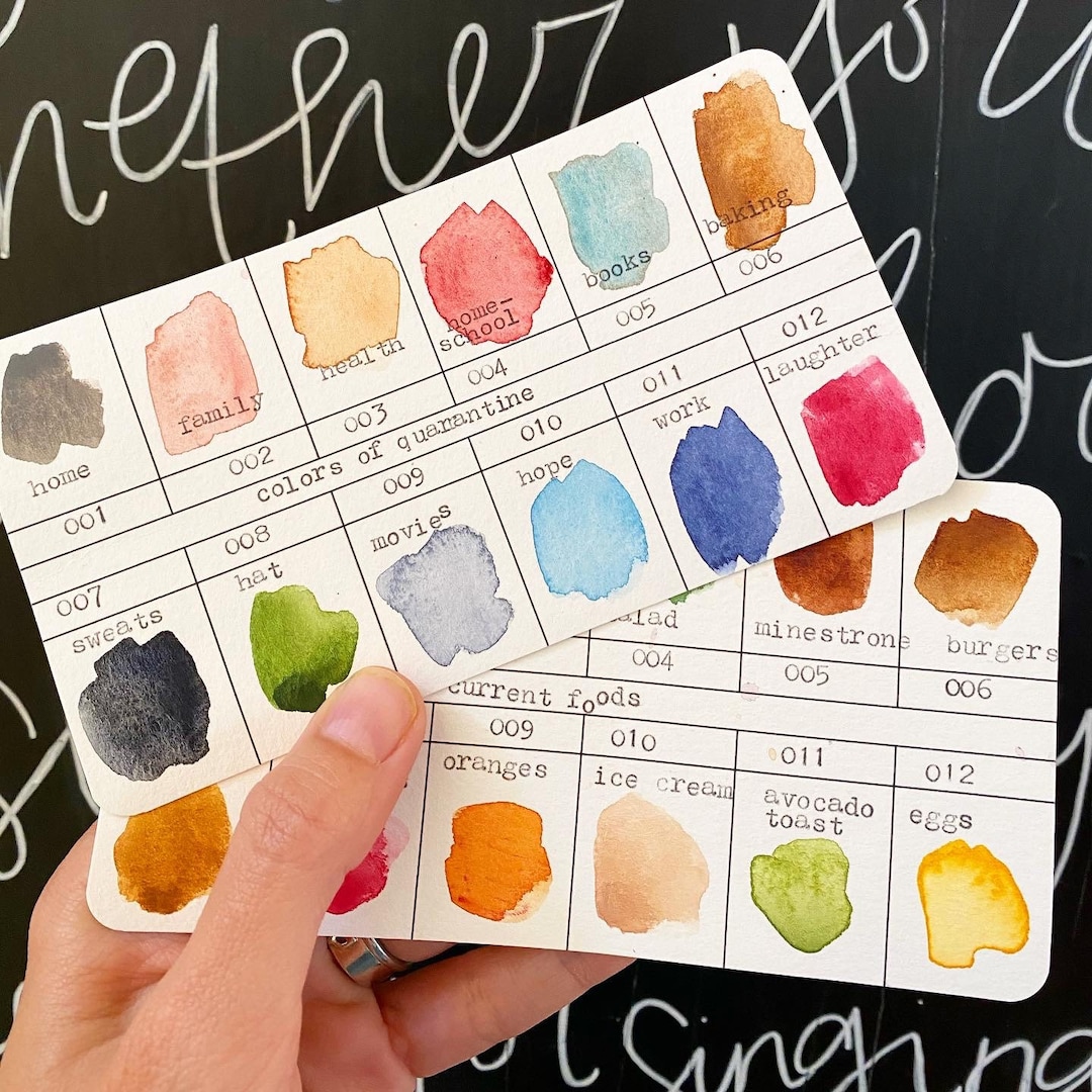 Paint Swatch Cards Etsy