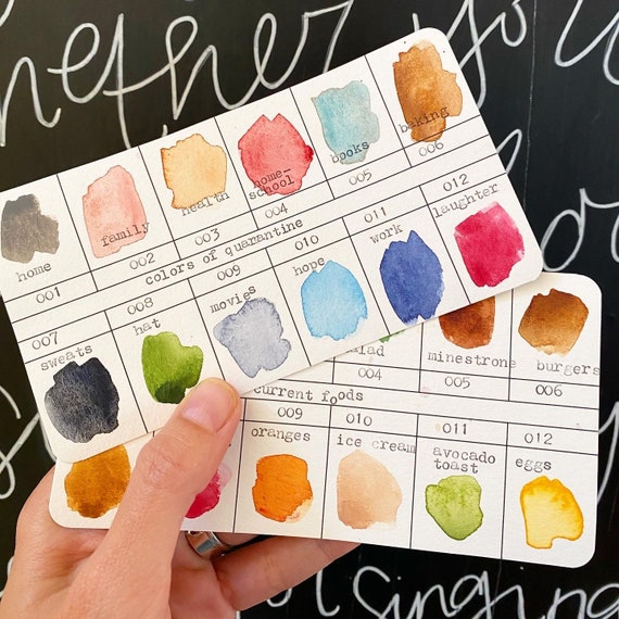 Paint Swatch Cards Etsy
