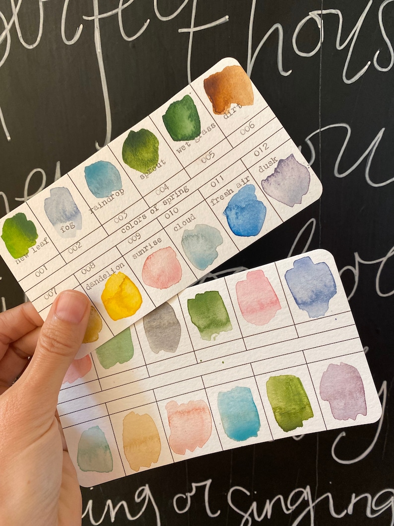 Paint Swatch Cards Etsy UK