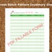 Editable & Printable Cross Stitch Pattern Inventory Sheet Adobe PDF ...