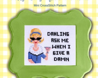 Sassy Lady Stitch Retro Cross Stitch PDF Chart | Etsy