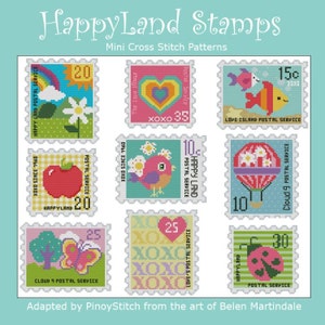 Happy Land Stamps Minis Cross Stitch PDF Chart
