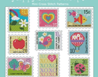 Happy Land Stamps Minis Cross Stitch PDF Chart