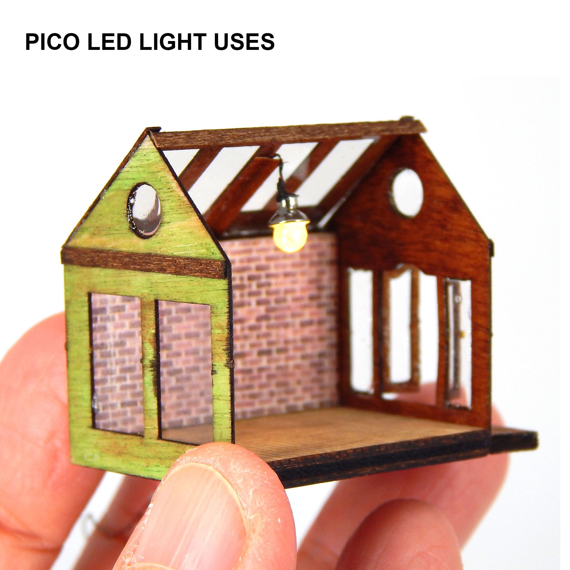 Pack De 2 Mini Luces LED Para Casa De Muñecas 1/12 - Realistas Y Con Pilas, Ideales Para Decorar
