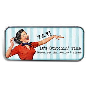 Magnetic Sewing Needle Case Needle Slider Case Yay! Stitchin&#39; Time Retro