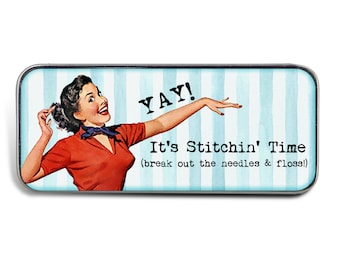 Magnetic Sewing Needle Case Needle Slider Case Yay! Stitchin' Time Retro
