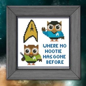 Hooties Science Fiction Wannabees Kruissteek Patroon PDF Grafiek