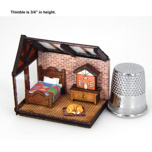 1/144 Scale Dollhouse Miniature Dollhouse on Table Furniture Display So Tiny image 4