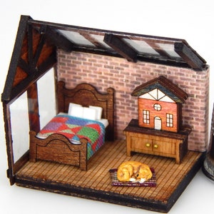 1/144 Scale Dollhouse Miniature Dollhouse on Table Furniture Display So Tiny image 5