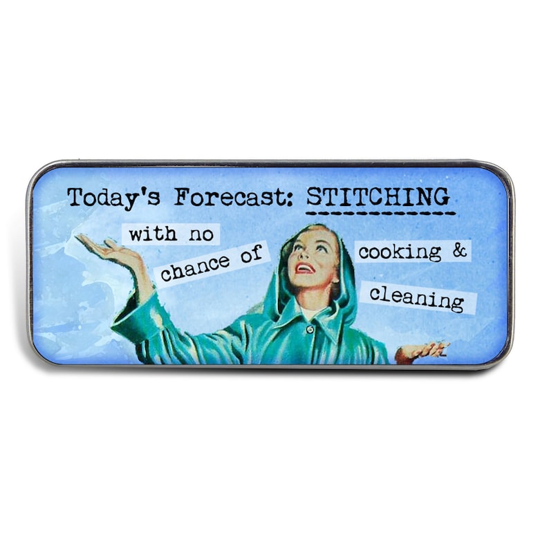 Magnetic Sewing Needle Case Needle Slider Case Today's Forecast Stitching image 1