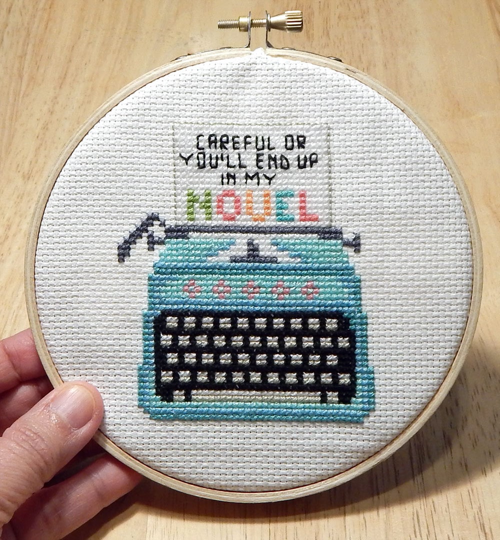 Vintage Typewriter Cross Stitch Pattern PDF | Mini Retro Writer Sampler ...