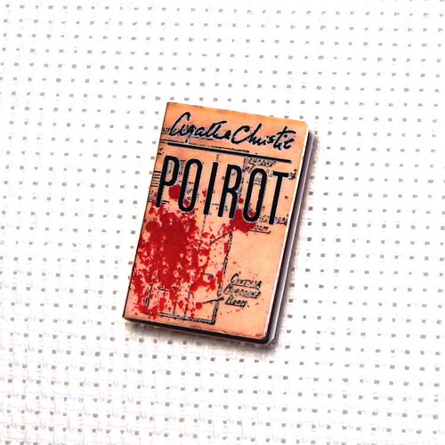 Needle Minder Miniature Agatha Christie Hercule Poirot Detective Mystery Book 1 Inch