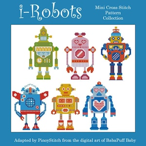 I Am a Robot Minis Cross Stitch PDF Chart