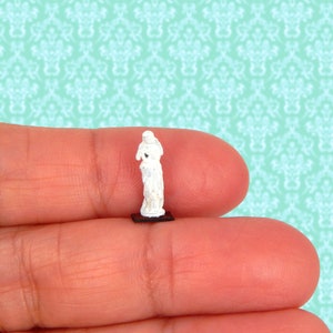 1/144th Scale Dollhouse Miniature Classic Lady Statue on Wood Room Decor so Tiny N Scale Decor