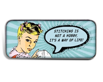 Magnetic Sewing Needle Case Pop Art Stitching is Not a Hobby It's a Way of Life