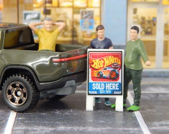 Exhibición de dioramas a escala 1/64, SEÑALES DE CALLE, ACERA, Modelo, Escena urbana, Accesorio, Escala S