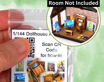 1/144 Scale Dollhouse Miniature DIY KIT Artist Studio Furniture Set Easy & Tiny!