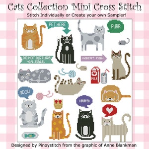 Cats Collection Cross Stitch Pattern PDF