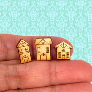 1/144 Scale Dollhouse Miniature Set 3 Unfinished Dollhouses DIY So Tiny!