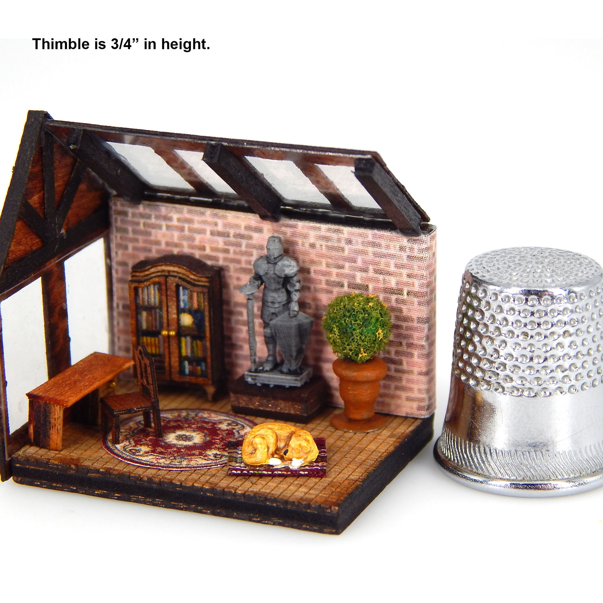 1/144th Scale Dollhouse Miniature Knight Statue on Wood N Etsy