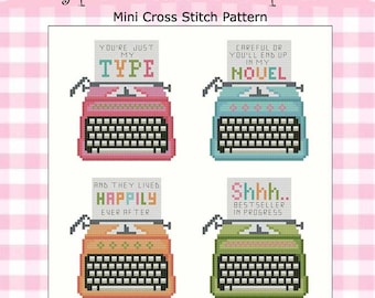 Typewriter Collection Cross Stitch PDF chart