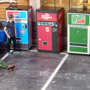 1/64  Scale Diorama RETRO VINTAGE Vending Machine SODA Pop Model City Accessory S Scale