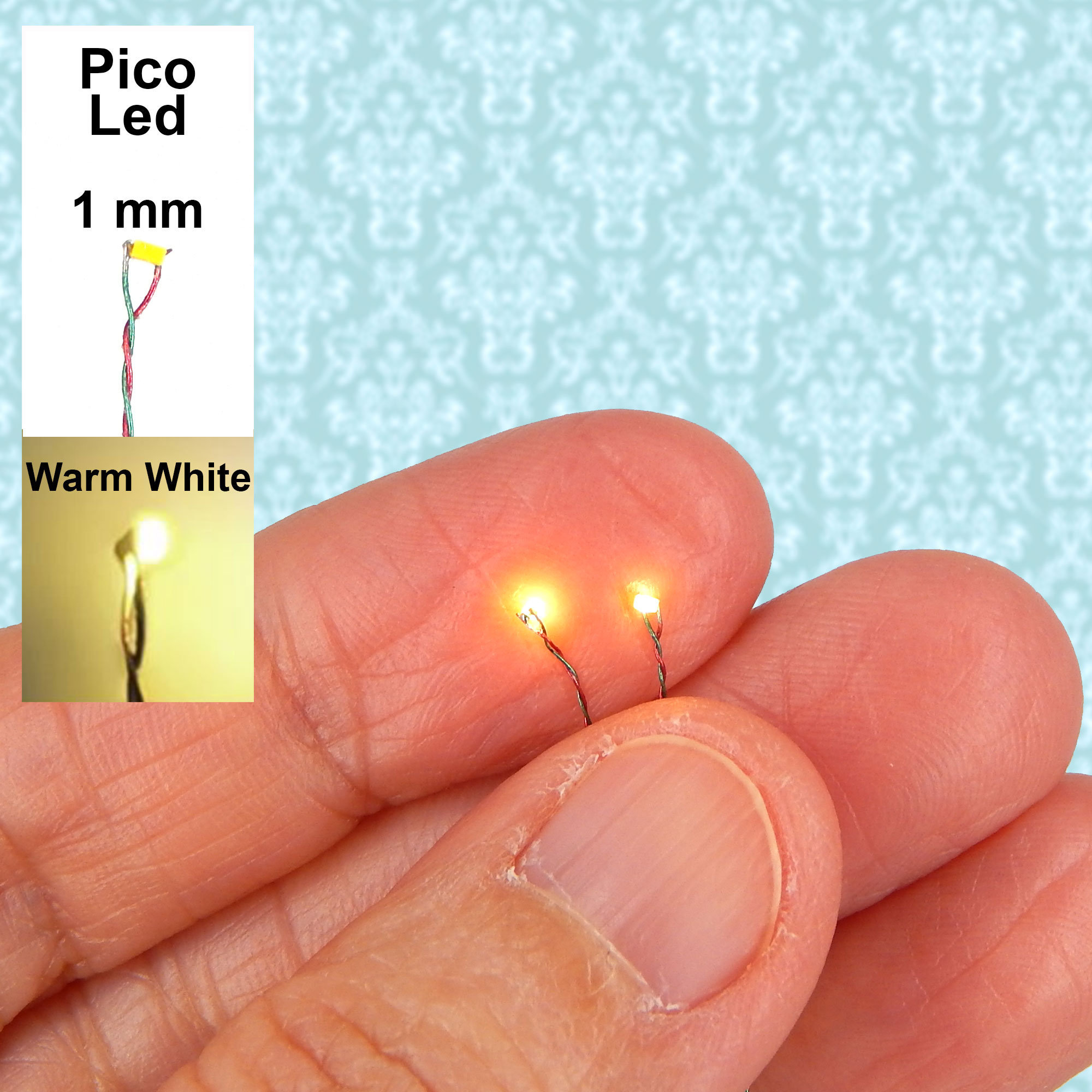 thumbnail image 2 of Red Micro LED Lights – 2mm, For Scenery Miniature Lighting, Train Infinity Tiny – Green Stuff World 2 of 4
