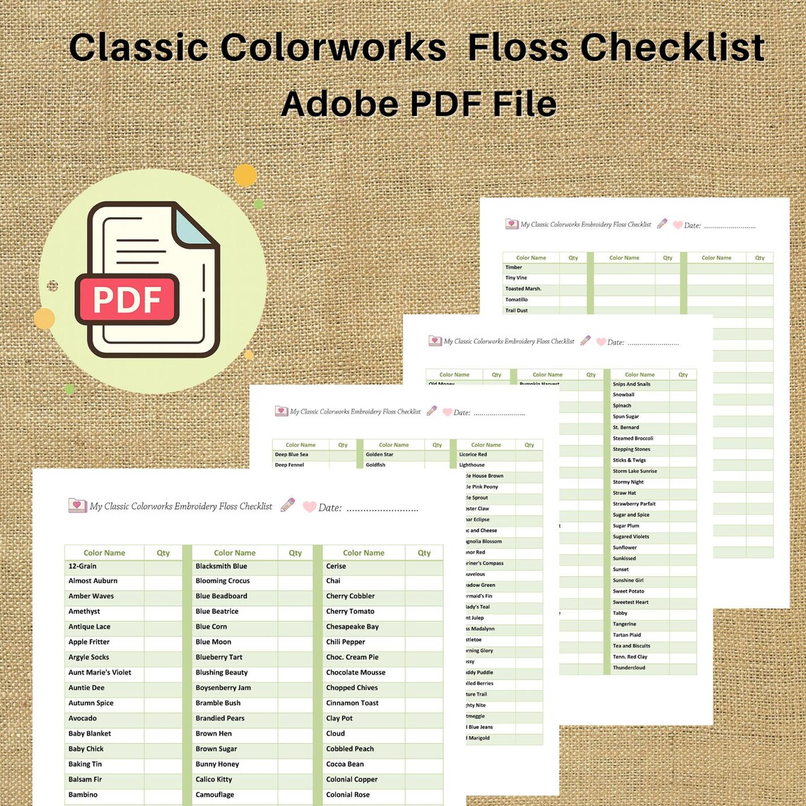 Classic Colorworks Floss Checklist 2026 | Embroidery Thread Organizer (PDF) - Etsy