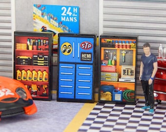 1/64 Scale Diorama Rack Set of 3 – Mini Garage & Store Accessories (NOT 1/24, 1/25, 1/43)
