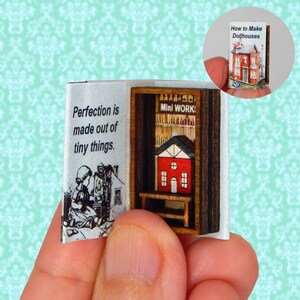 1/144th Scale Dollhouse Miniature How To Make Dollhouse Book Nook Book Diorama So Tiny!! Micro Miniature Gift for Miniature Collectors