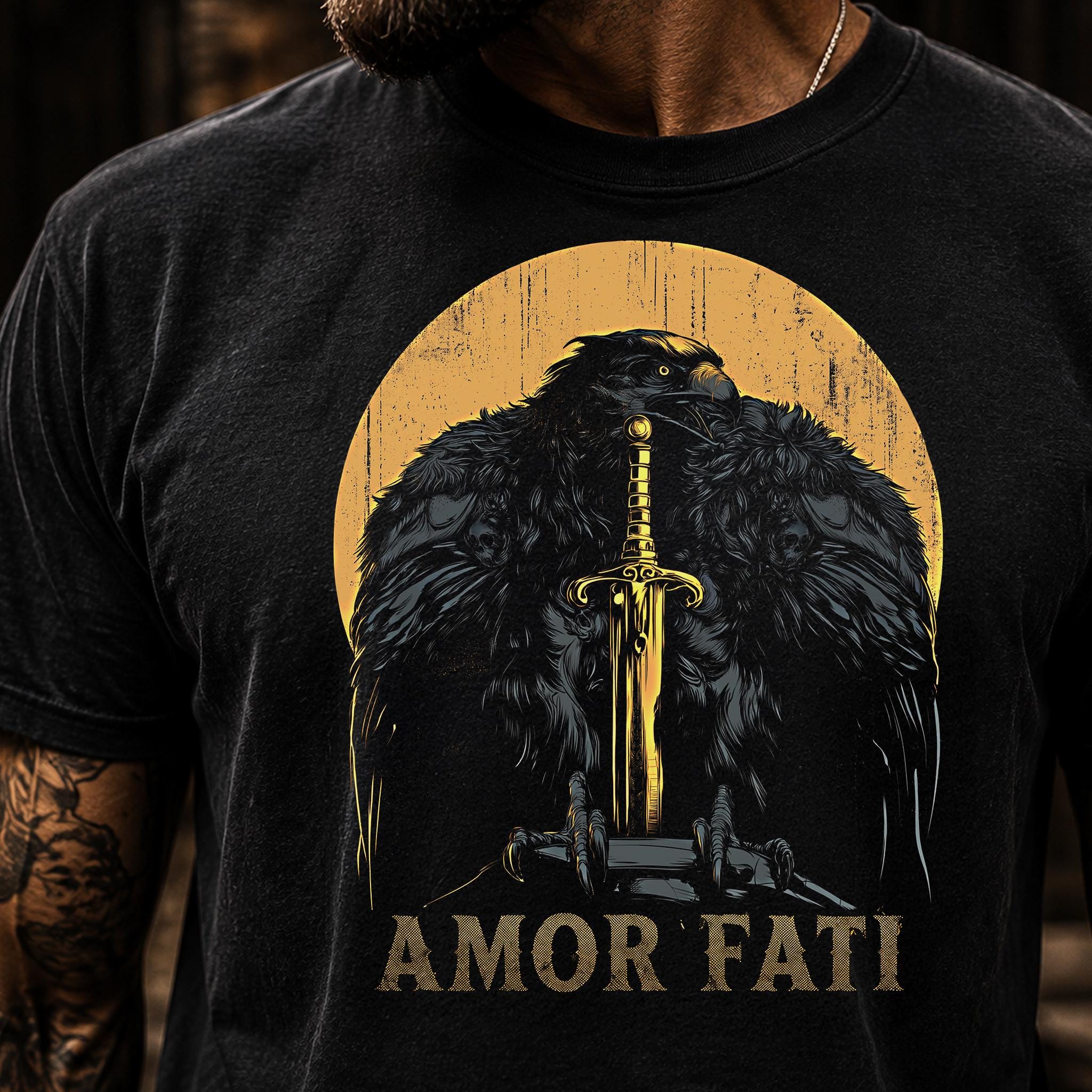 Gray Raven Tshirt - Etsy