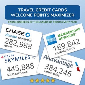Bonificación de bienvenida para tarjetas de crédito de viaje Maximizador de puntos (Churning)