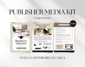 Professional Publisher Editable Media Kit for Online Magazine Advertising, Canva Media Kit Template for Blog Website Sponsorship