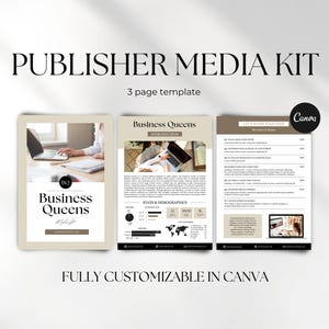 Professionelles Mixed Media Kit für Online-Magazin-Werbung, Canva Media Kit-Vorlage für Blog-Website-Sponsoring