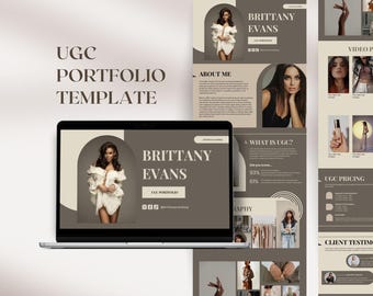 UGC Portfolio Canva Template, UGC Media Kit Template, Editable Content Creator Website Template, Landing Page, Influencer Kit, UGC Website