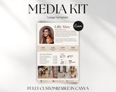 Media Kit Template, Canva Rate Sheet Template, Influencer Media Kit Template, Instagram Media Kit, Editable TikTok Media Kit Template