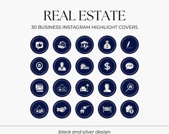 Real Estate Highlight Covers for Instagram Story, Realtor Instagram Templates, Real Estate Story Icons,| Real Estate Agent IG Story Covers