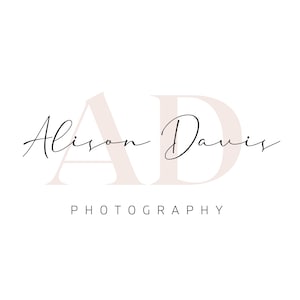 Photographer Logo Design, Elegant Minimalist Real Estate Logo Design, Custom Name Logo Script Font, Personal Logo for Her, Blog Header