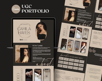 UGC Portfolio Template, Editable UGC Website Canva Template, Content Creator Landing Page, UGC Media Kit Template, Aesthetic ugc portfolio