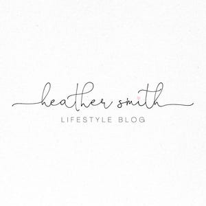 Feminine Blog Logo Design | Pink Heart Name Logo | Premade Lifestyle Blog Header | Personal Brand Logo | Blogger Logo Template