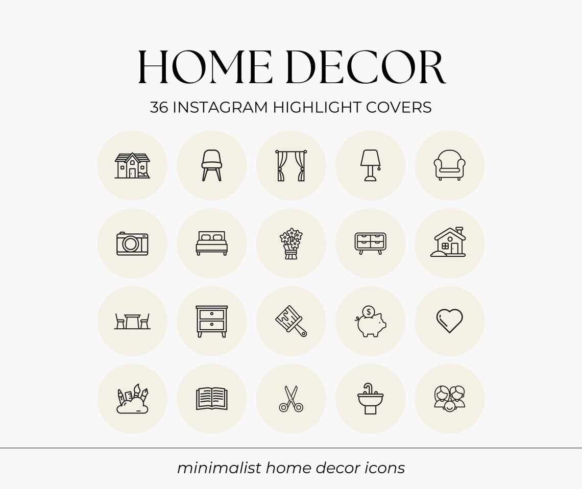 36 Instagram Highlight Covers for Home Decor - Neutral Tones Interior ...