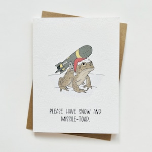 Funny Toad Christmas Greeting Card