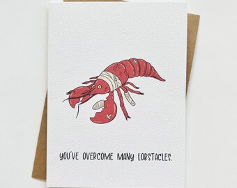 Lustige Hummer Gute Besserung Karte