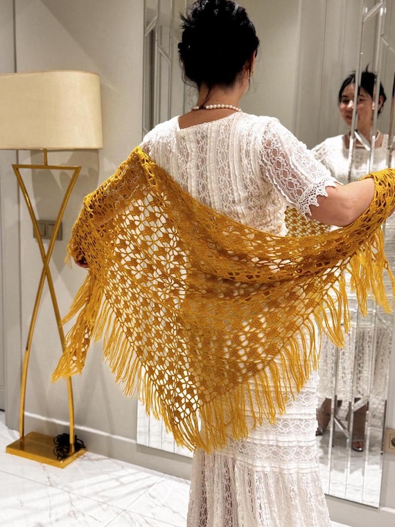 mustard shawl wedding